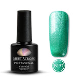 MEET ACROSS 7ml Nail Polish Holographic Glitter Platinum UV Nail Gel Polish Shine Shimmer Manicure Soak Off Nail Art Varnish