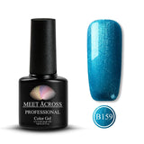 MEET ACROSS 7ml Nail Polish Holographic Glitter Platinum UV Nail Gel Polish Shine Shimmer Manicure Soak Off Nail Art Varnish